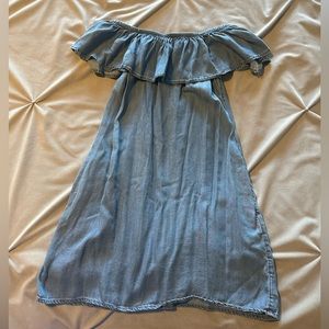 Blue Jean strapless dress